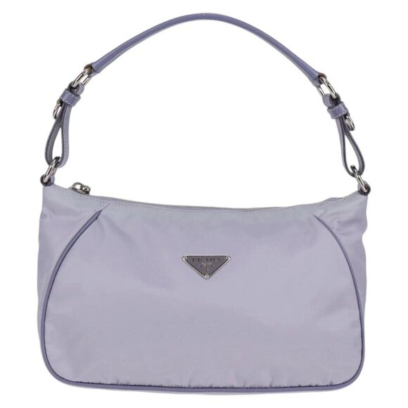 PRADA Shoulder Bag Nylon Purple Silver Auth - Picture 2 of 16